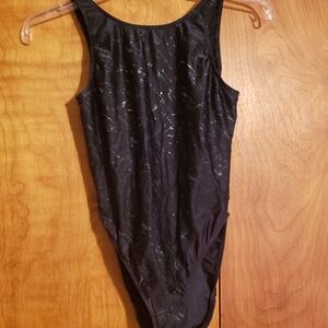 Girls 90s VIintage Dance Leotard With Iresdescent Pattern